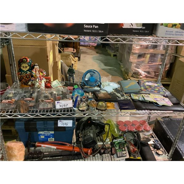 ASSORTED ITEMS INCLUDING; THE WALKING DEAD FIGURES, POKEMON CARDS, SNOW GLOBES & MORE