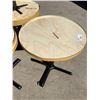 Image 2 : 9 WOOD & METAL ROUND TABLES 30"