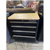 Image 1 : HUSKY 4 DRAWER TOOL CABINET (28X18-1/2X32") WITH ASSORTED CONTENTS INCLUDING; CHISELS, DRILLS,