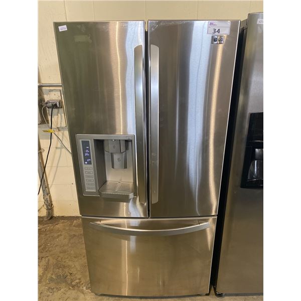 LG STAINLESS STEEL FRENCH DOOR FRIDGE WITH WATER AND ICE DISPENSER MODEL LFX23965ST