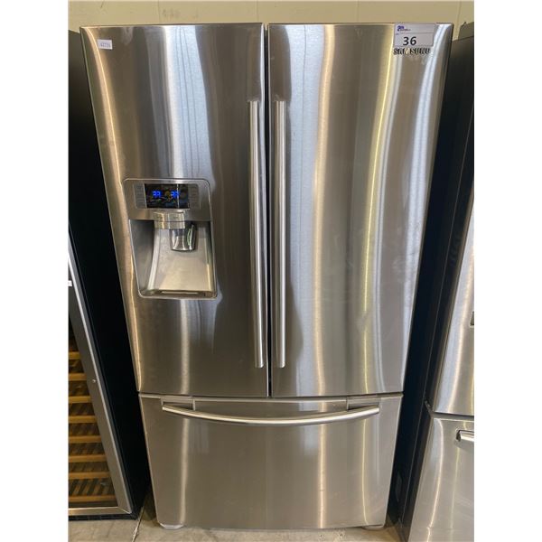 SAMSUNG STAINLESS STEEL FRENCH DOOR FRIDGE WITH ROLLOUT FREEZER & ICE/WATER DISPENSER MODEL