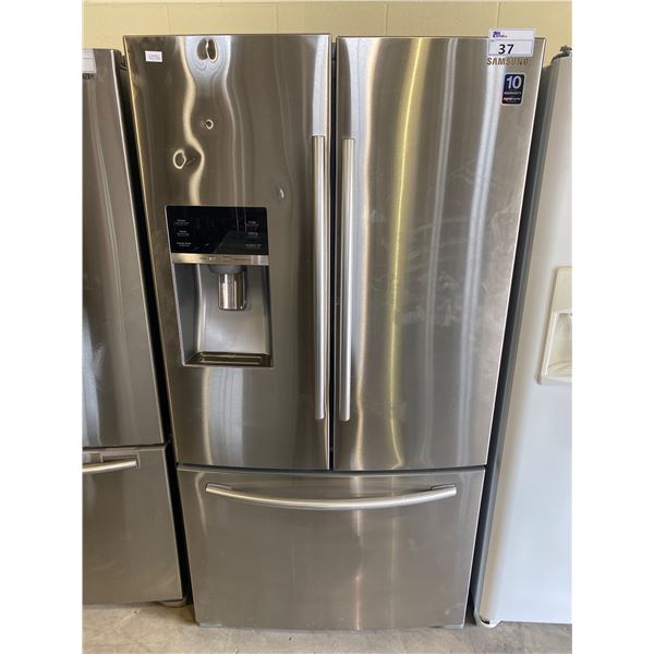 SAMSUNG STAINLESS STEEL FRENCH DOOR FRIDGE WITH ROLLOUT FREEZER & ICE/WATER DISPENSER