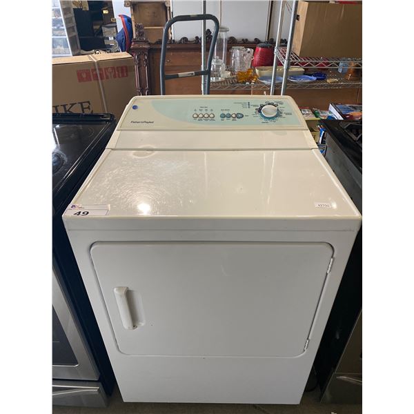 Lot - A Fisher & Paykel Dryer - Like New Lot - A Fisher & Paykel Dryer - Like New