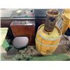 Image 1 : BARREL, ROLLING STOOL, TRUNK, & COPPER CLAWFOOT UMBRELLA HOLDER
