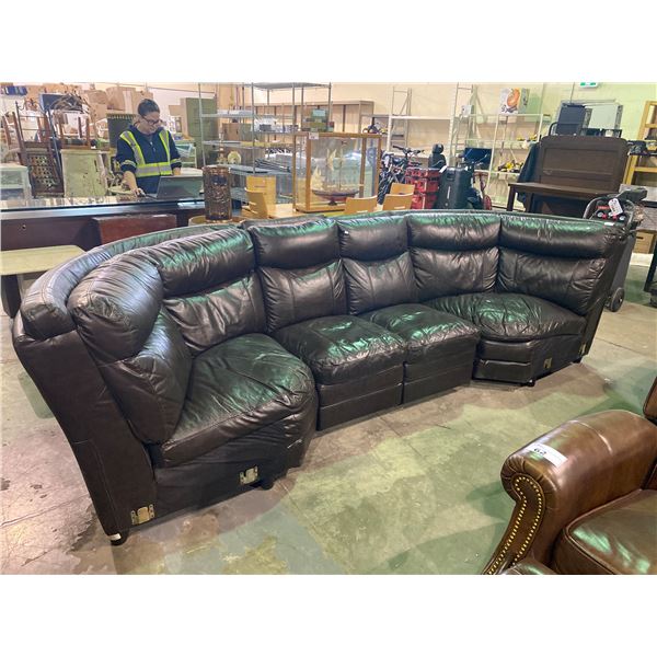 LEATHER 4 PIECE CURVED SOFA