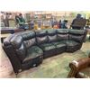 Image 1 : LEATHER 4 PIECE CURVED SOFA