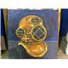 Image 1 : ORIGINAL OIL ON CANVAS SUBMARINE HELMET
