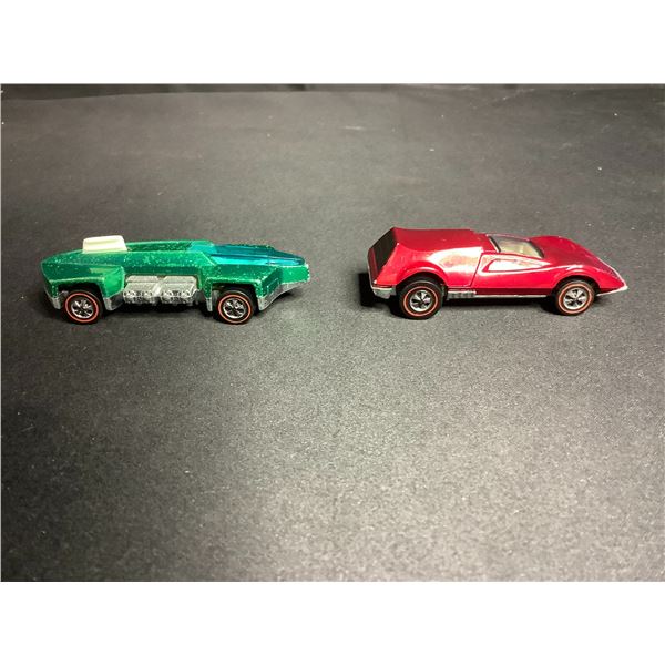 1969 MATTEL REDLINE HOT WHEELS TRI-BABY DIE CAST CAR & 1970 MATTEL REDLINE HOT WHEELS WHAT-4 DIE