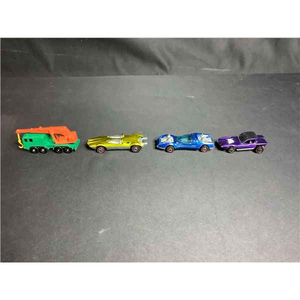 3 ASSORTED REDLINE HOT WHEELS DIE CAST CARS INCLUDING; PYTHON 2, MOD QUAD & SWINGIN' WING