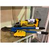 Image 1 : DEWALT GRINDER WITH 2 BATTERIES AND BOLT CUTTERS