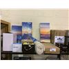 Image 1 : ASSORTED ITEMS INCLUDING; CANVAS ART, WIRELESS HEADPHONES,  INCENSE BURNERS, FLANNEL  FLEECE