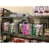 Image 1 : SHELF LOT OF ASSORTED CHRISTMAS LIGHTS, RIBBON, AND MORE