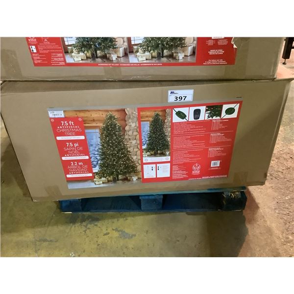 7-1/2' ARTIFICIAL CHRISTMAS TREE WITH LED LIGHTS