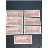 Image 2 : 7 1954 CANADIAN $2 BILLS