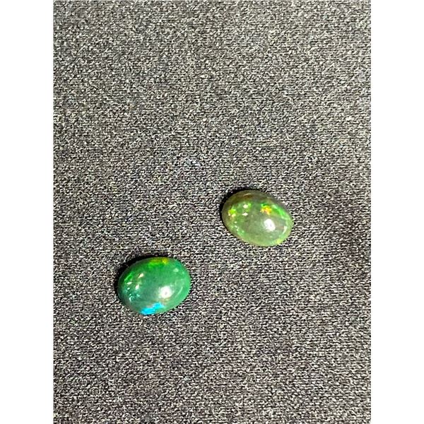 BLACK OPAL 1.325CT, VARIOUS SIZES, OVAL CABOCHON, PLAY OF COLOUR, ETHIOPIA