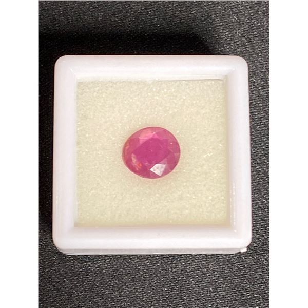 NATURAL RUBY 3.84CT, 8.47 X 7.90 X 5.85MM, OVAL CUT, VS, MADAGASCAR, GF TREATMENT