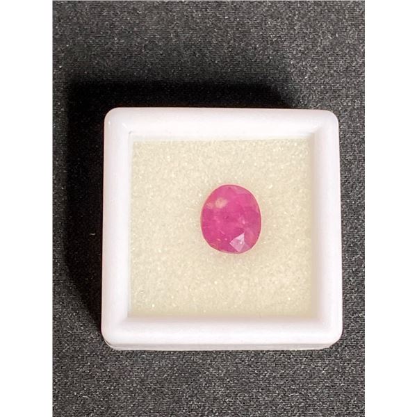 NATURAL RUBY 3.356CT, 8.69 X 7.69 X 4.55MM, OVAL CUT, VS, MADAGASCAR, GF TREATMENT