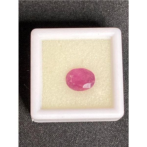 NATURAL RUBY 3.57CT, 9.50 X 7.51 X 4.67MM, OVAL CUT, VS, MADAGASCAR, GF TREATMENT