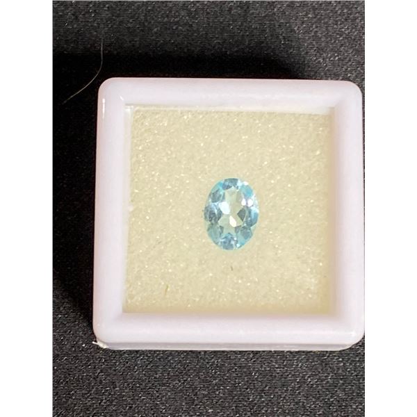 NATURAL SKY BLUE TOPAZ 1.24CT, 8.09 X 6.08 X 3.54MM, OVAL CUT, LOUPE CLEAN, BRAZIL