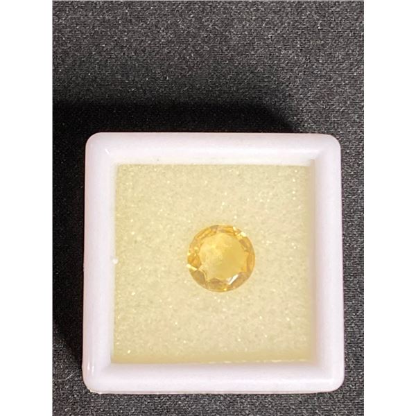 NATURAL CITRINE 1.05CT, 7.78 X 3.34MM, ROUND CUT, LOUPE CLEAN, BRAZIL, UNTREATED