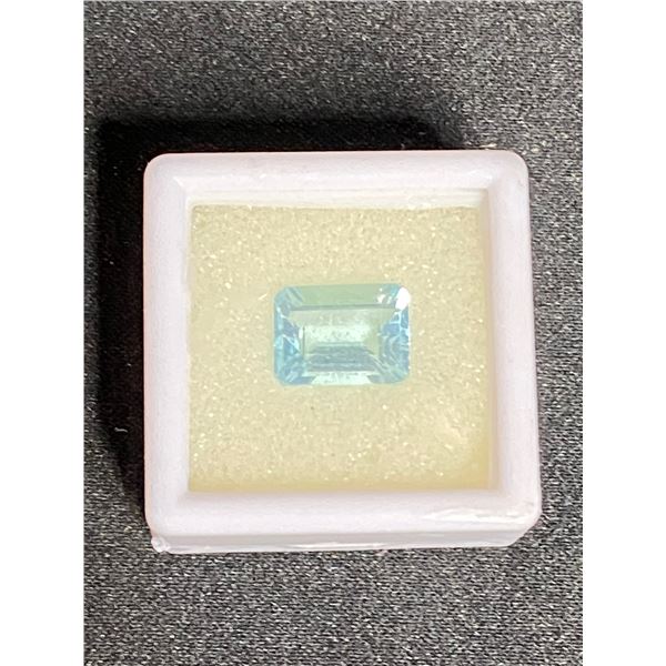 NATURAL SKY BLUE TOPAZ 4.575CT, 10.30 X 7.83 X 5.60MM, EMERALD CUT, LOUPE CLEAN, BRAZIL