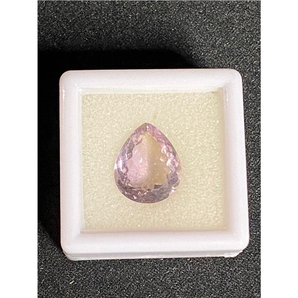 AMETRINE (AMETHYST & CITRINE) 4.865CT, 13.04 X 10.81 X 6.25MM, PEAR CUT, LOUPE CLEAN, BRAZIL,