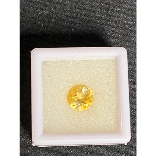 NATURAL CITRINE 1.86CT, 8.11 X 5.49MM, ROUND CUT, LOUPE CLEAN, BRAZIL, UNTREATED