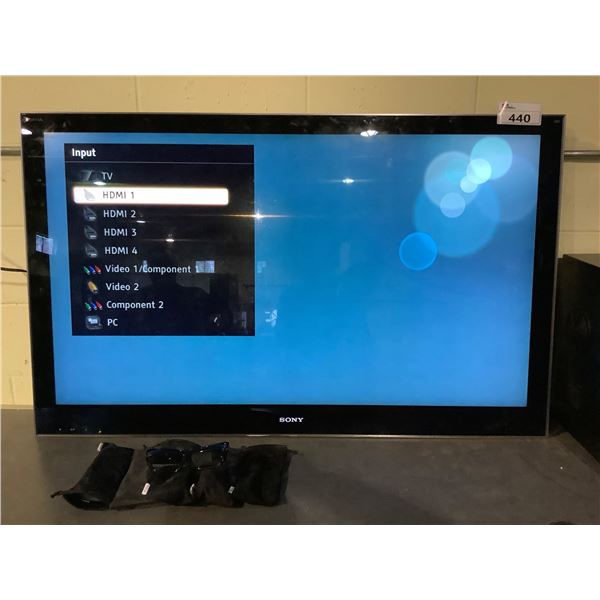 SONY BRAVIA 55" TV (NO REMOTE, STAND OR POWER CORD)
