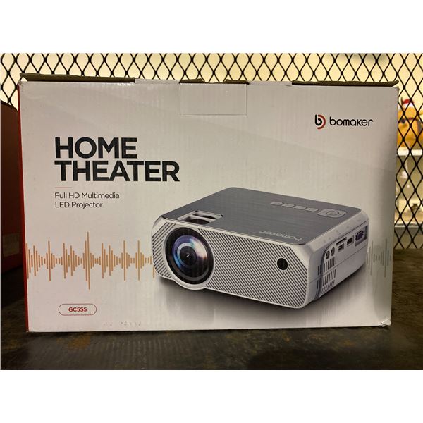 *NEW* BOMAKER HOME THEATER FULL HD MULTIMEDIA LED PROJECTOR GC555