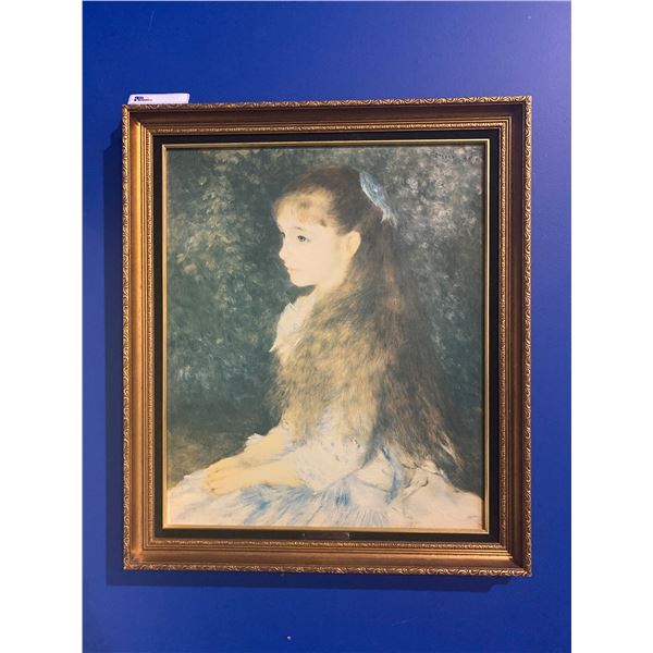 ORIGINAL OIL ON CANVAS BY PIERRE-AUGUSTE RENOIR TITLED "IRENE" WITH COA