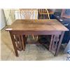 Image 1 : ANTIQUE ARTS & CRAFTS SOLID OAK BOOKSHELF END WRITING DESK CIRCA 1900