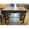 Image 2 : ANTIQUE ARTS & CRAFTS SOLID OAK BOOKSHELF END WRITING DESK CIRCA 1900