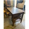 Image 3 : ANTIQUE ARTS & CRAFTS SOLID OAK BOOKSHELF END WRITING DESK CIRCA 1900