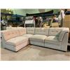 Image 1 : SOFT GREY TONE 4 PIECE SECTIONAL SOFA (SOME VISIBLE DAMAGE)