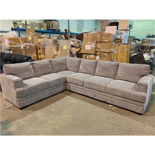 LIGHT GREY TONE 2 PIECE SECTIONAL SOFA