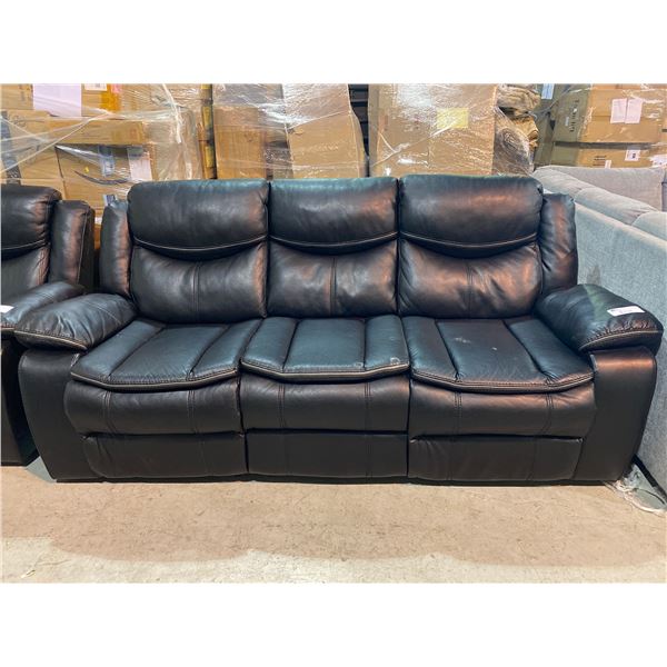 BLACK DOUBLE END RECLINING SOFA