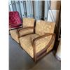 Image 2 : 2 SOLID WOOD FLORAL PATTERNED CHAIRS