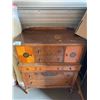Image 2 : CIRCA 1940S WALNUT INLAID 9 DRAWER HIGHBOY DRESSER