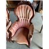 Image 2 : 2 CHANNEL BACK FLORAL CARVED PARLOR CHAIRS