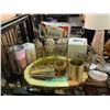 Image 2 : ASSORTED ITEMS INCLUDING; TABLE LAMP, GLASSWARE, WASTE PAPER BASKET & MORE