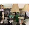 Image 2 : ASSORTED ITEMS INCLUDING; LAMPS, LAMP SHADES, DECANTER & MORE