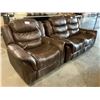 Image 1 : 2 PIECE RECLINING LOVESEAT & CHAIR SET WITH CUSHIONS (CHAIR HAS TEAR ON BACK)