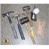 Image 1 : LOT OF 4 ASSORTED HAMMERS & MORE