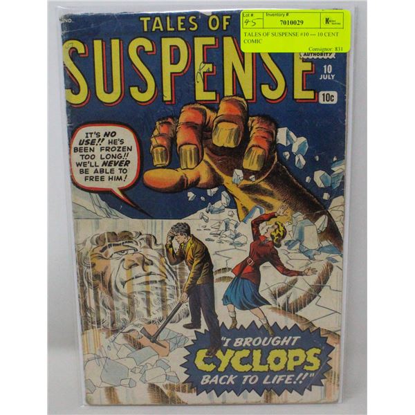 TALES OF SUSPENSE #10 --- 10 CENT COMIC