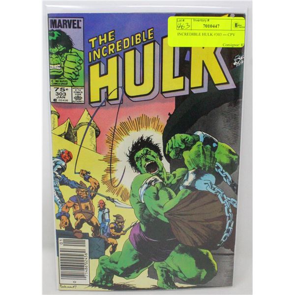 INCREDIBLE HULK #303 --- CPV