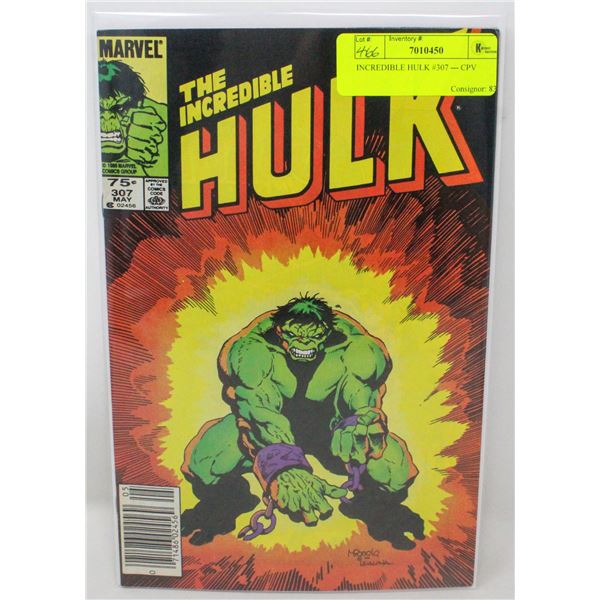 INCREDIBLE HULK #307 --- CPV