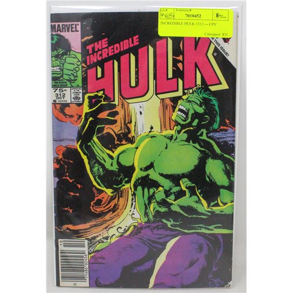 INCREDIBLE HULK #312 --- CPV