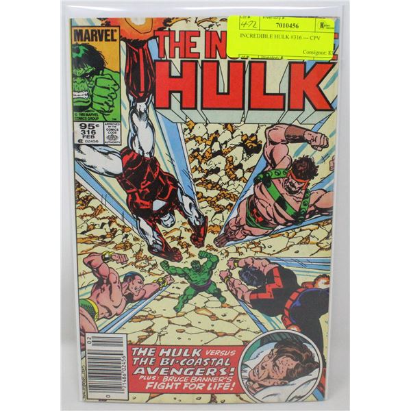 INCREDIBLE HULK #316 --- CPV