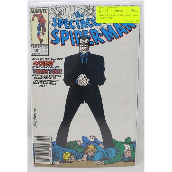 SPECTACULAR SPIDER-MAN #139 --- NEWSSTAND