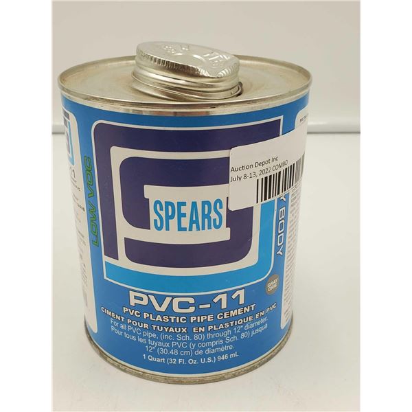 Spears PVC-11 Plastic Pip Cement (946ml)
